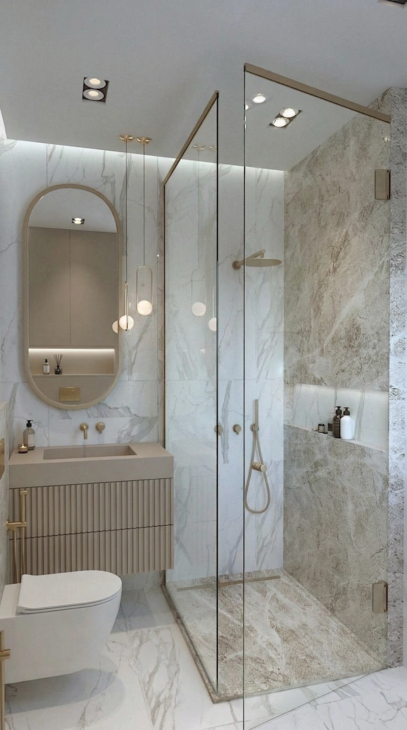 Дизайн интерьера в стиле Минимализм — Ванная от нейросети RoomGPT