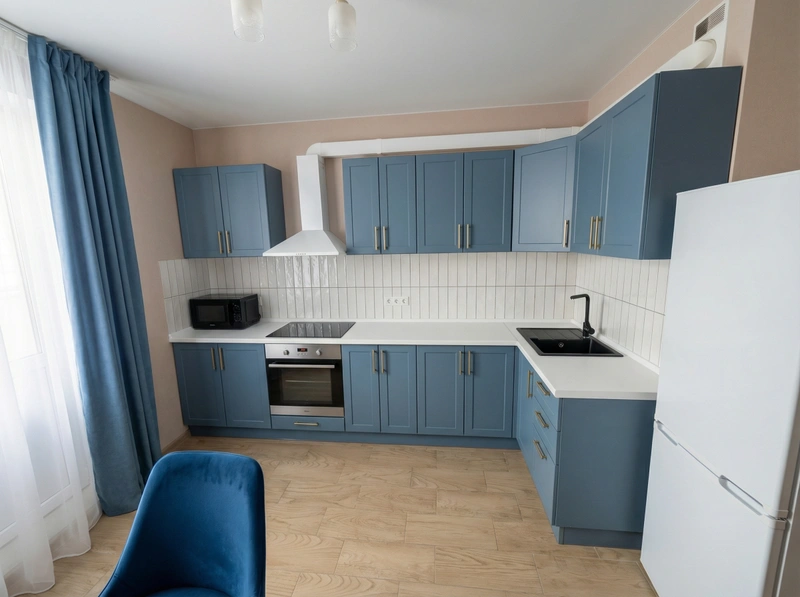 Дизайн интерьера в стиле Контемпорари — Кухня от нейросети RoomGPT