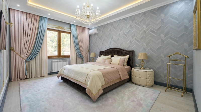 Дизайн интерьера в стиле Неоклассика — Спальня от нейросети RoomGPT