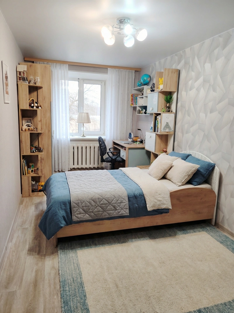 Дизайн интерьера в стиле Сканди — Детская от нейросети RoomGPT