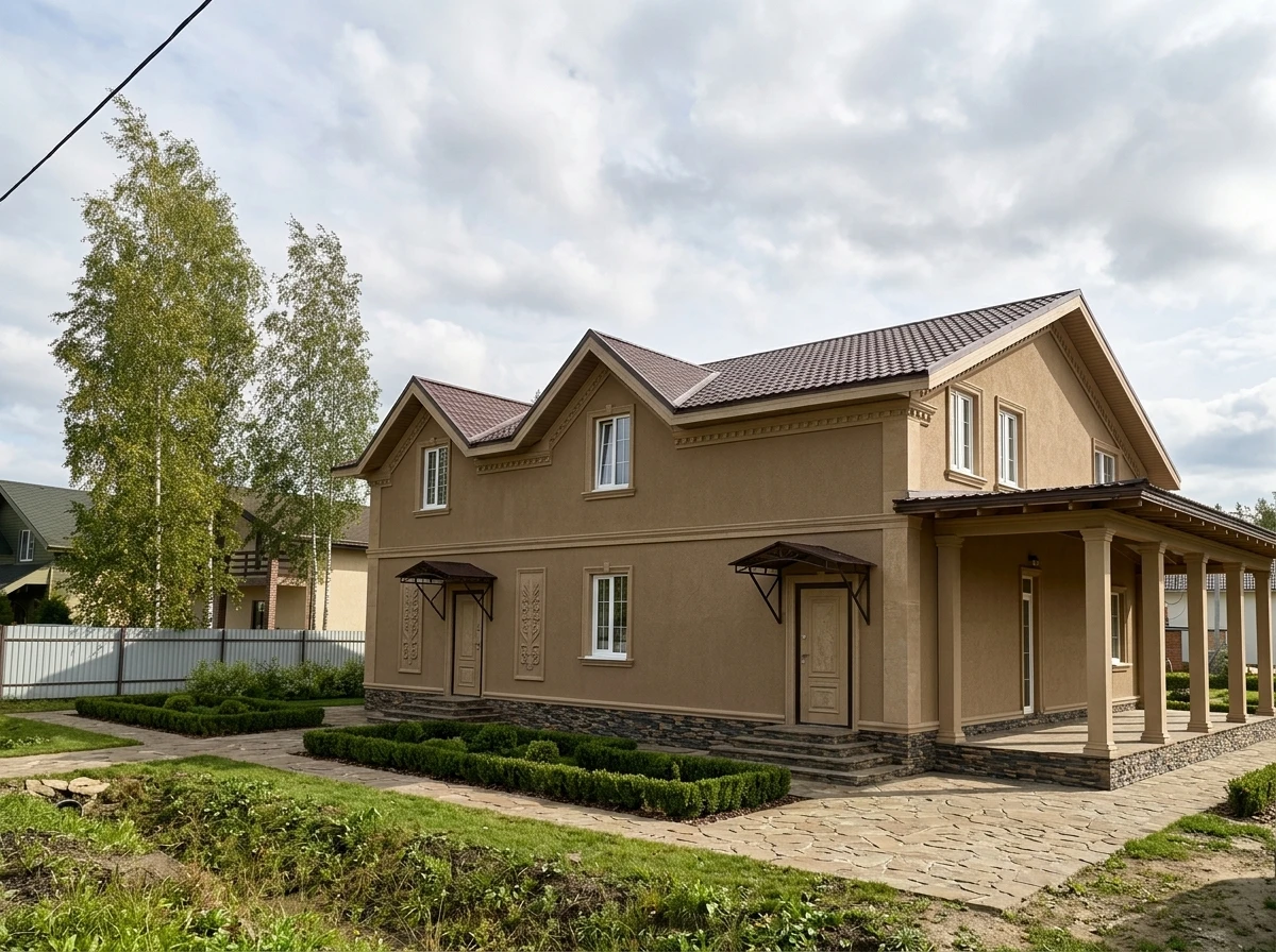 Дизайн фасада в стиле Неоклассика — Фасад от нейросети RoomGPT