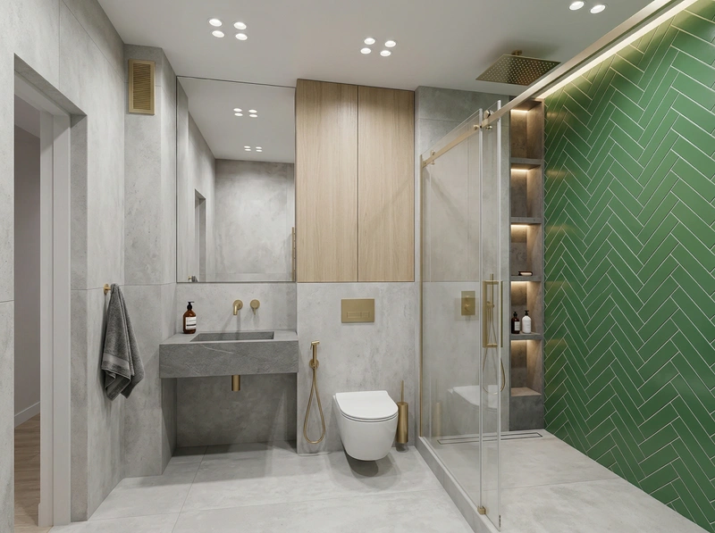 Дизайн ванной в стиле Минимализм — фото интерьера от нейросети RoomGPT