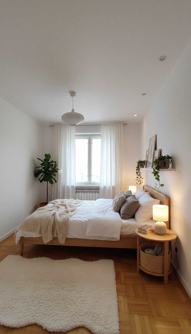 Дизайн интерьера в стиле Хюгге — Спальня от нейросети RoomGPT