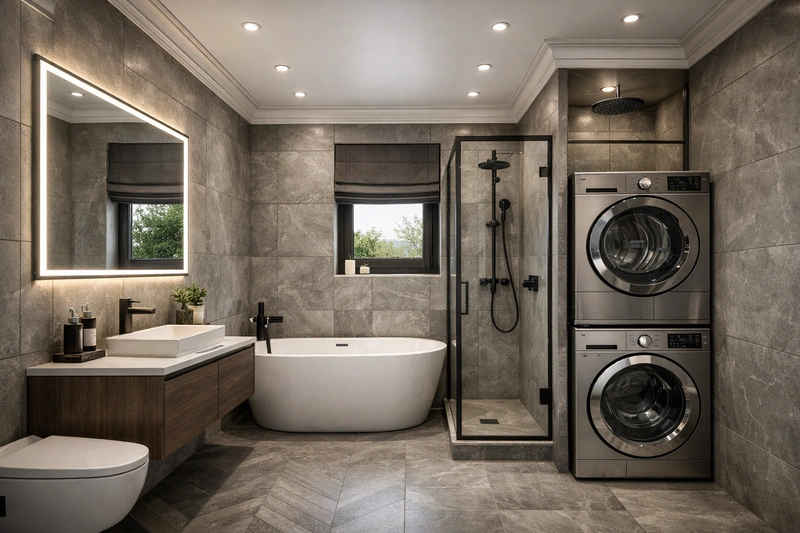 Дизайн интерьера в стиле Классика — Ванная от нейросети RoomGPT