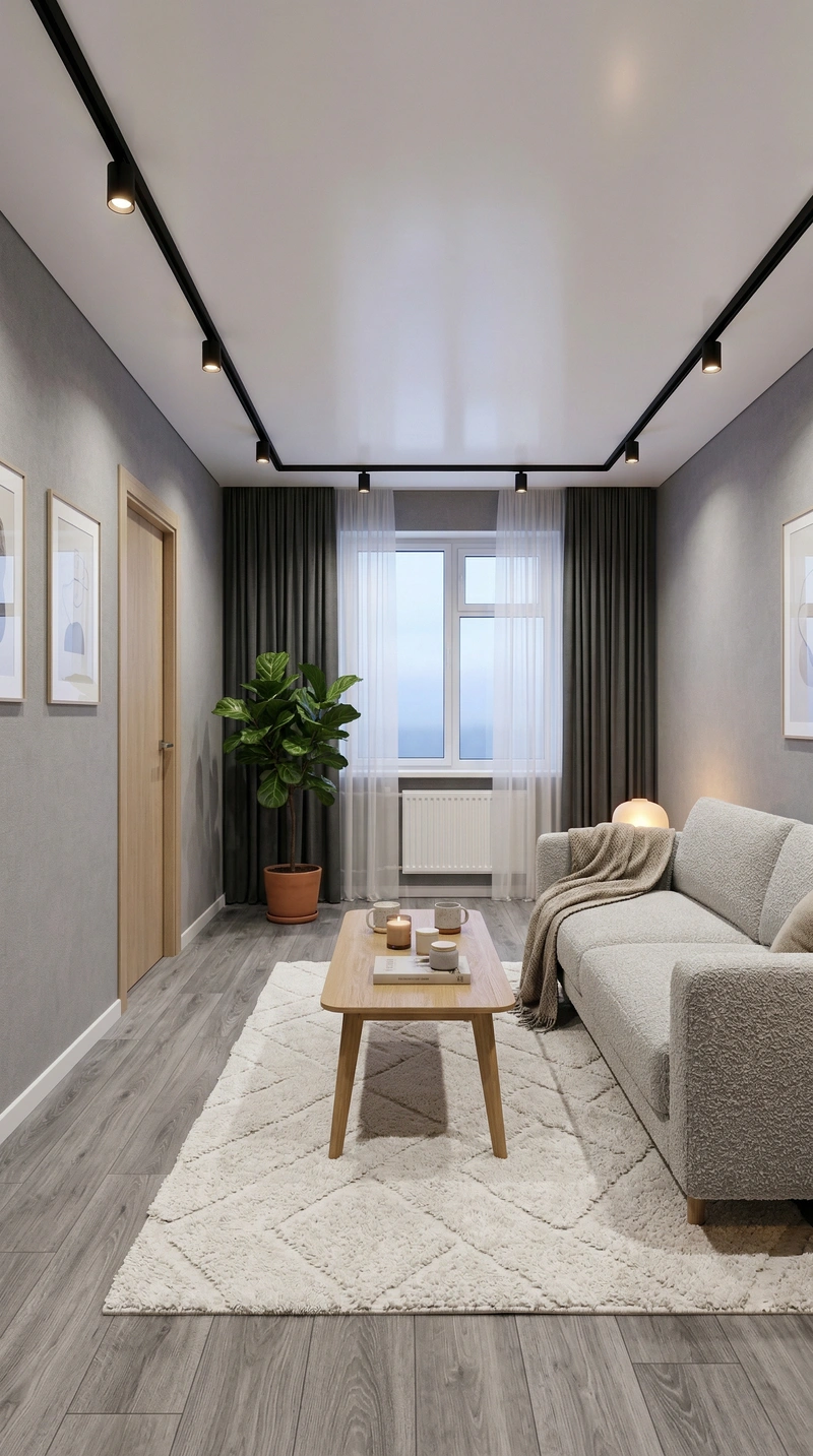 Дизайн интерьера в стиле Хюгге — Гостиная от нейросети RoomGPT