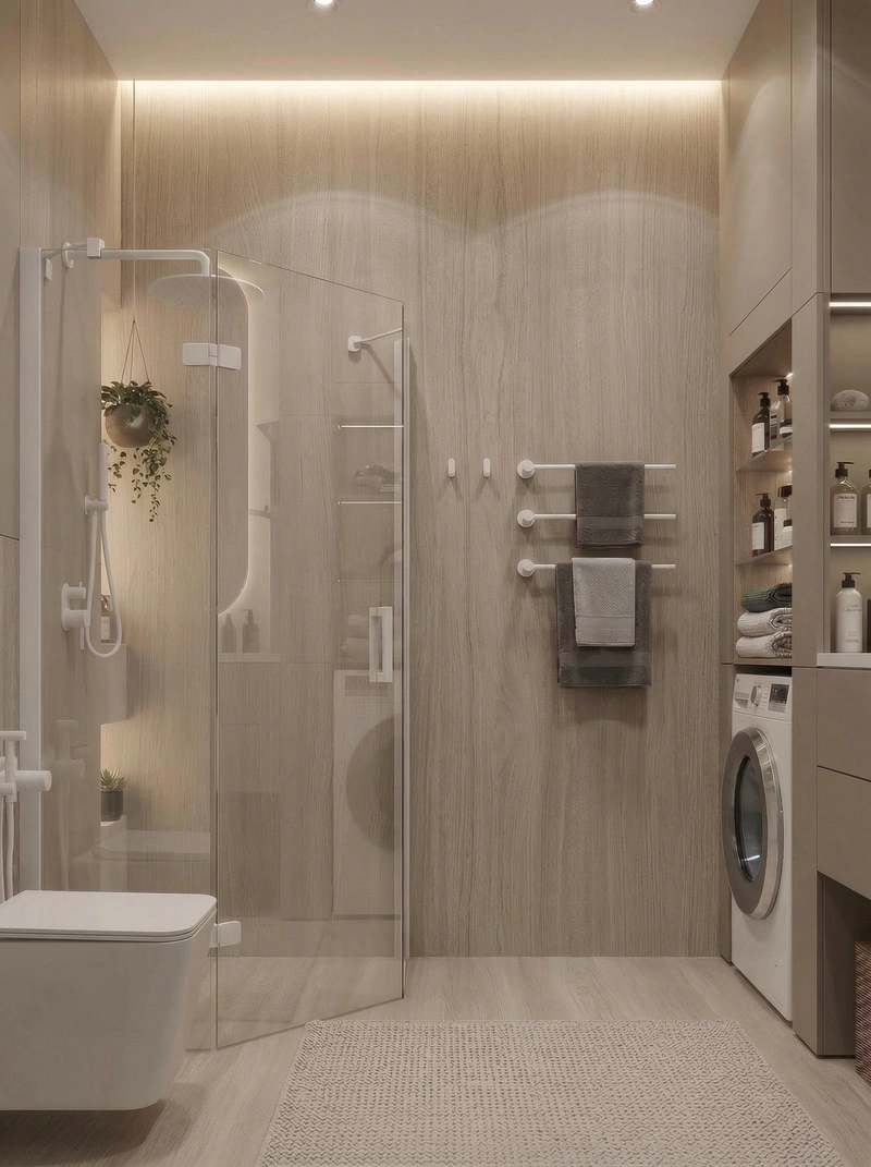 Дизайн ванной в стиле Минимализм — фото интерьера от нейросети RoomGPT