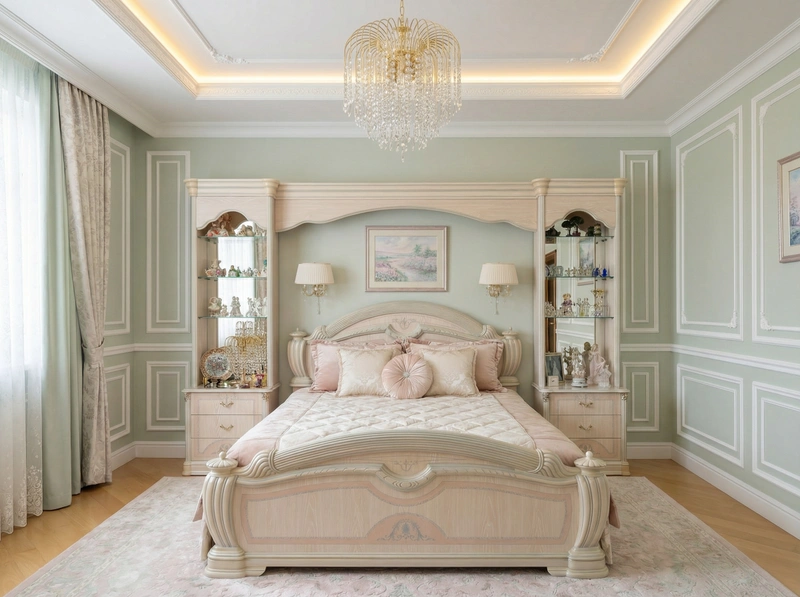 Дизайн интерьера в стиле Классика — Спальня от нейросети RoomGPT