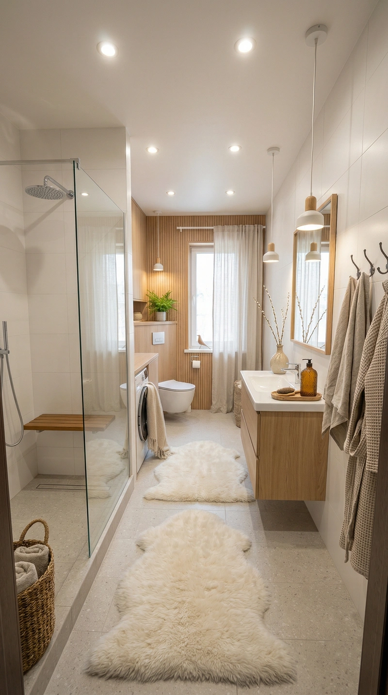 Дизайн гостиной в стиле Хюгге — фото интерьера от нейросети RoomGPT