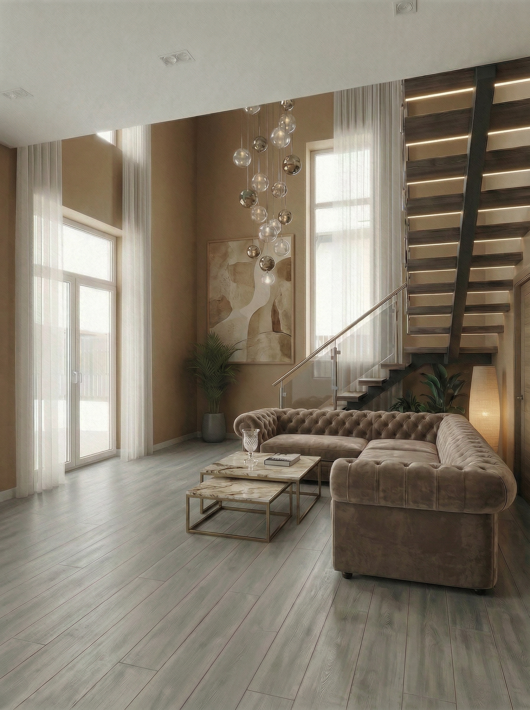 Дизайн Гостиная в стиле Классика от нейросети RoomGPT