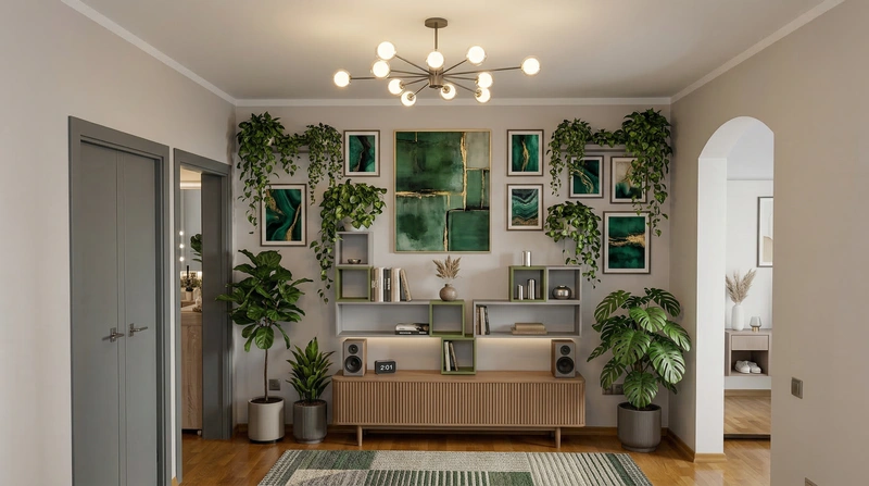 Дизайн гостиной в стиле Контемпорари — фото интерьера от нейросети RoomGPT