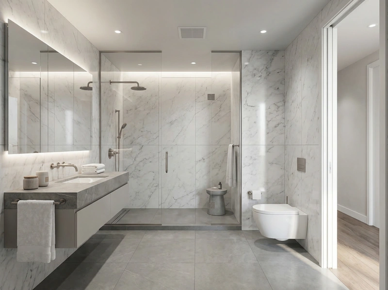 Дизайн интерьера в стиле Минимализм — Ванная от нейросети RoomGPT