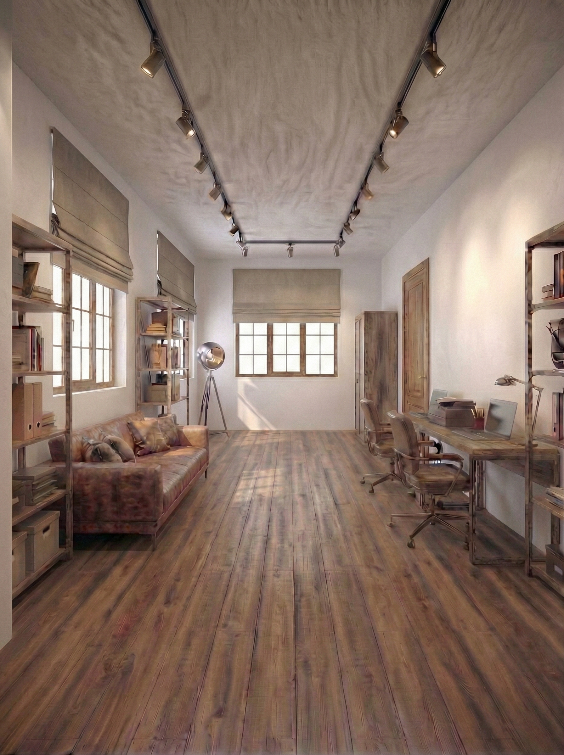 Дизайн гостиной в стиле Лофт — фото интерьера от нейросети RoomGPT