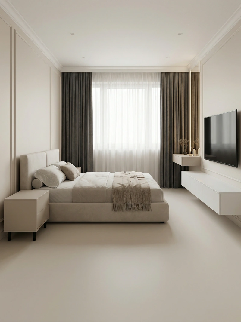 Дизайн интерьера в стиле Классика — Спальня от нейросети RoomGPT