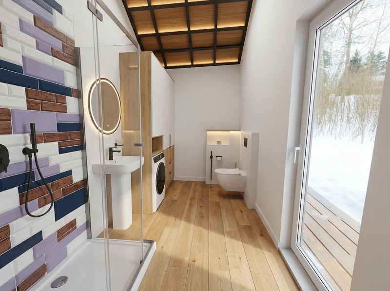 Дизайн ванной в стиле Британский — фото интерьера от нейросети RoomGPT