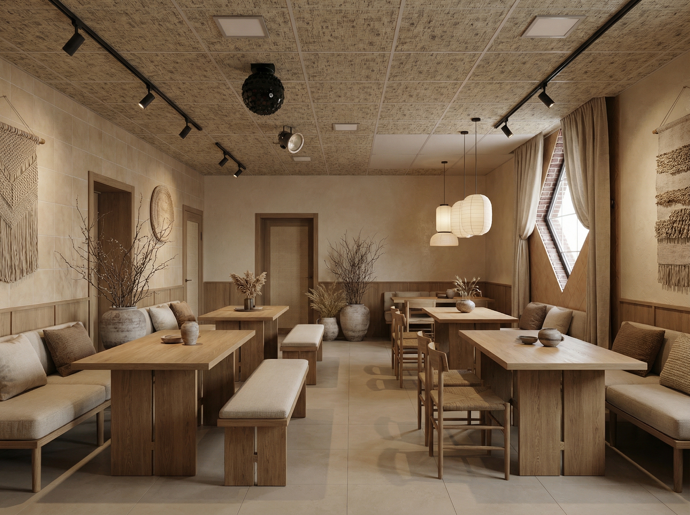 Дизайн гостиной в стиле Japandi — фото интерьера от нейросети RoomGPT