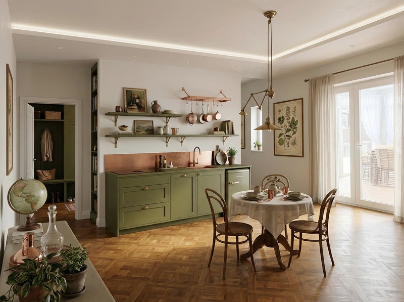 Дизайн кухни в стиле Классика — фото интерьера от нейросети RoomGPT