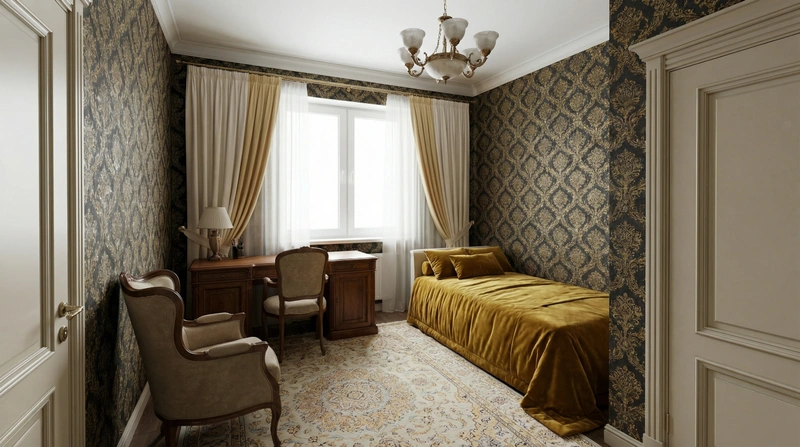 Дизайн интерьера в стиле Классика — Спальня от нейросети RoomGPT