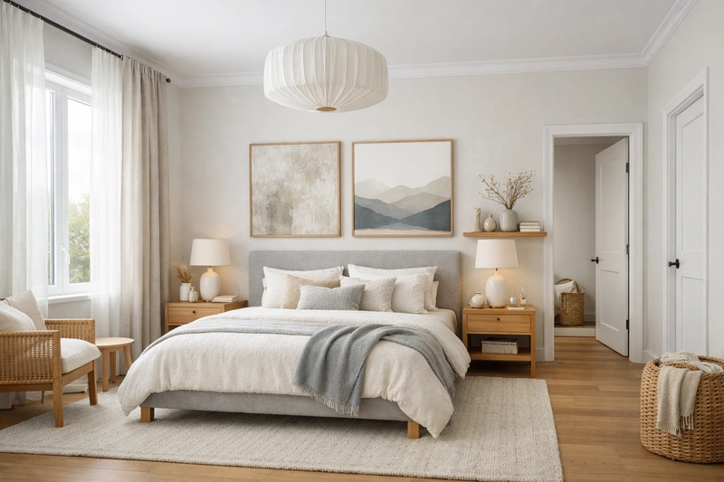 Дизайн интерьера в стиле Сканди — Спальня от нейросети RoomGPT