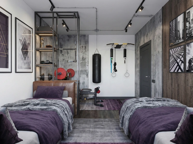 Дизайн детской в стиле Лофт — фото интерьера от нейросети RoomGPT