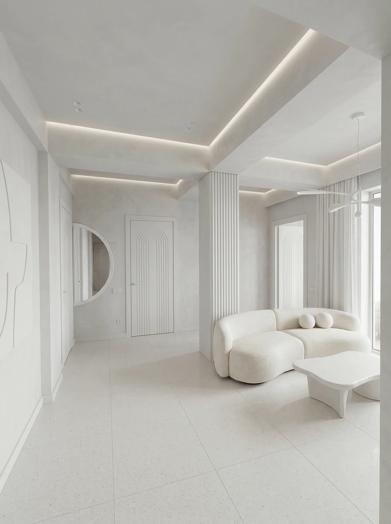 Дизайн гостиной в стиле Контемпорари — фото интерьера от нейросети RoomGPT