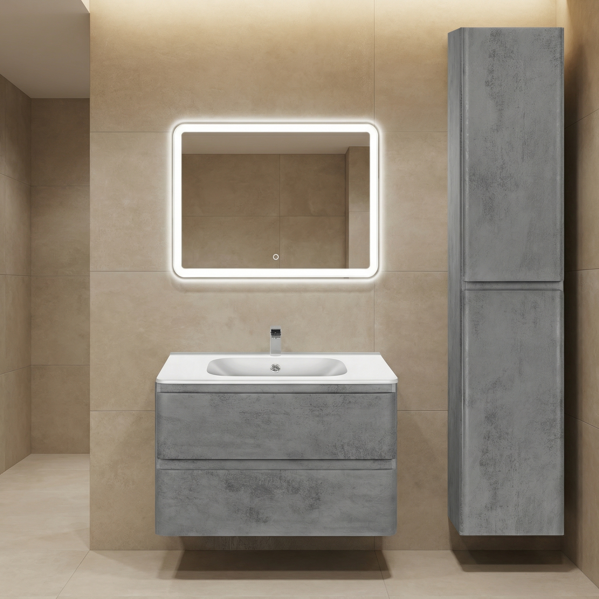 Дизайн ванной в стиле Контемпорари — фото интерьера от нейросети RoomGPT