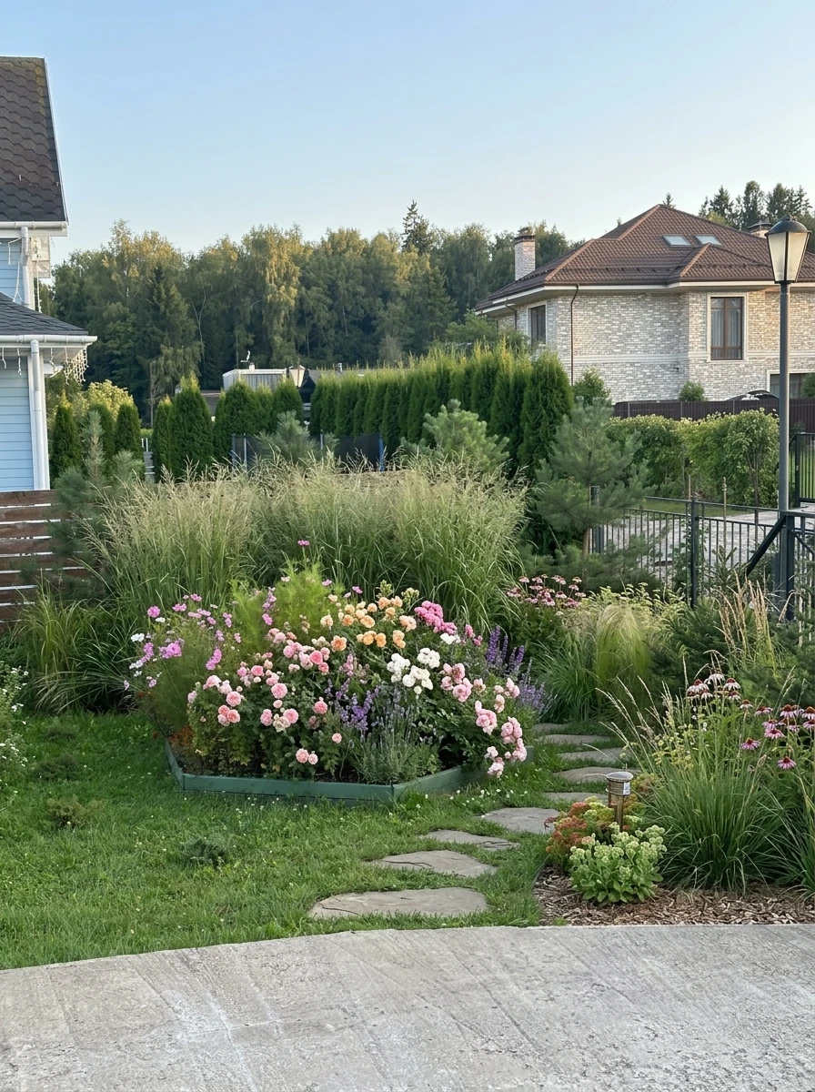 Дизайн участка в стиле Эко/Натуральный — фото участка от нейросети RoomGPT