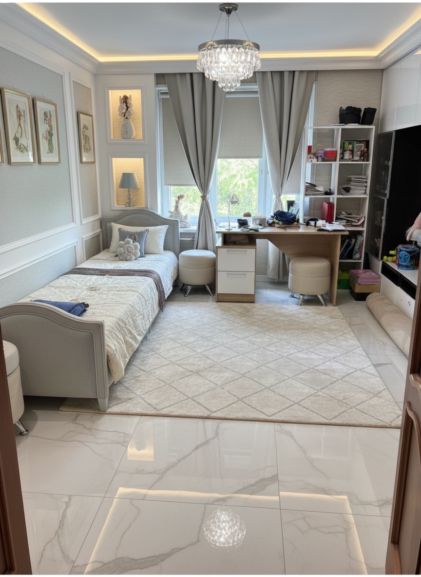 Дизайн детской в стиле Классика — фото интерьера от нейросети RoomGPT