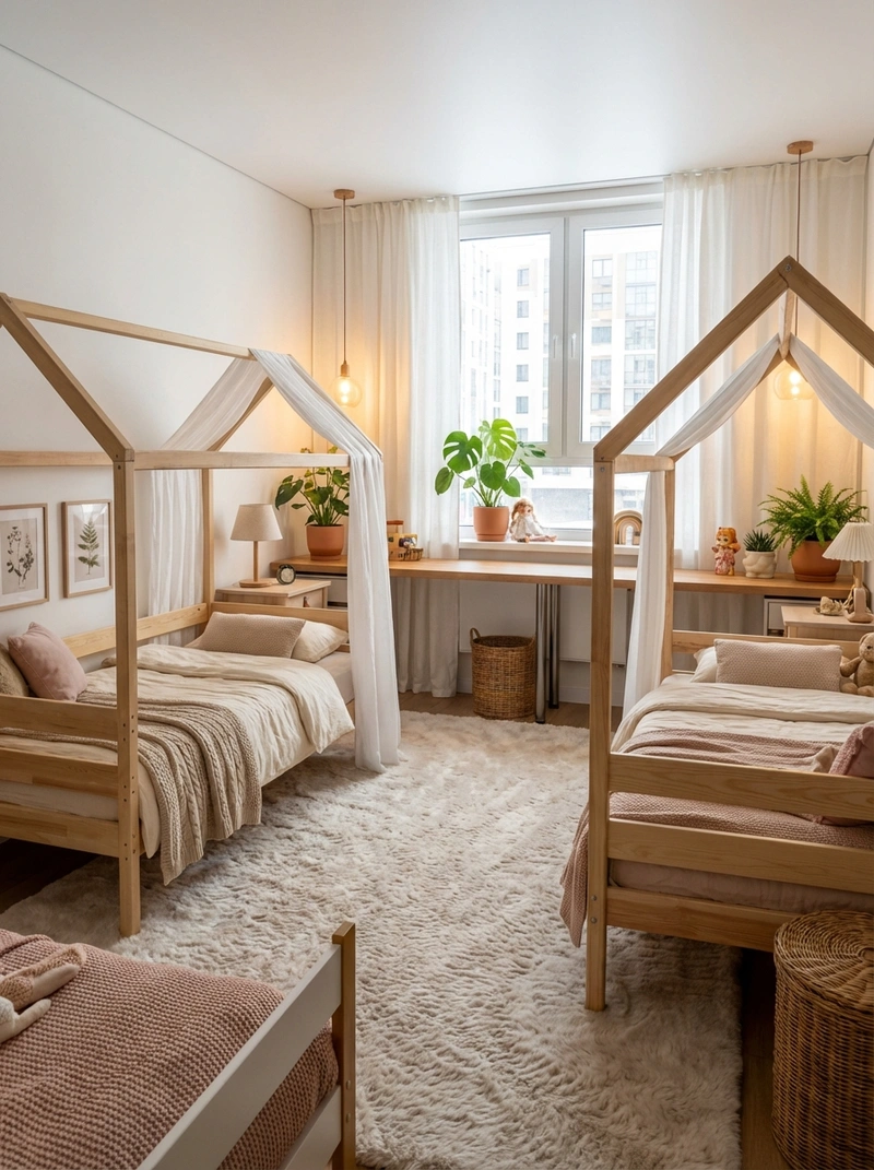 Дизайн интерьера в стиле Хюгге — Спальня от нейросети RoomGPT