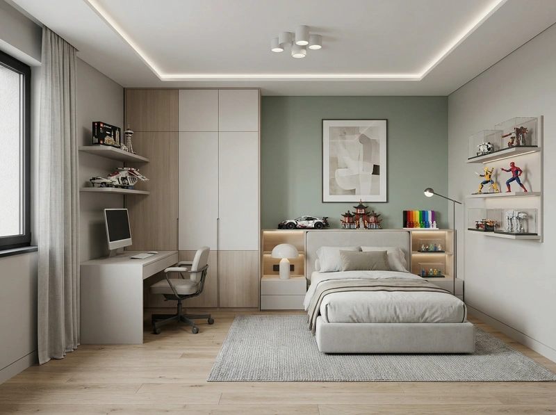 Дизайн детской в стиле Минимализм — фото интерьера от нейросети RoomGPT