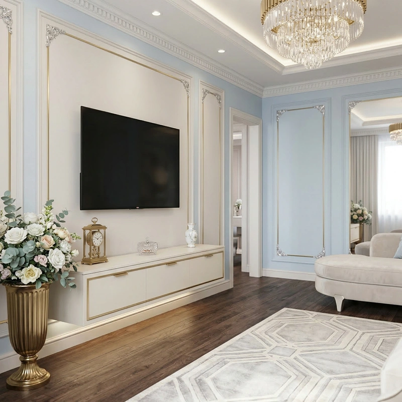 Дизайн спальни в стиле Неоклассика — фото интерьера от нейросети RoomGPT