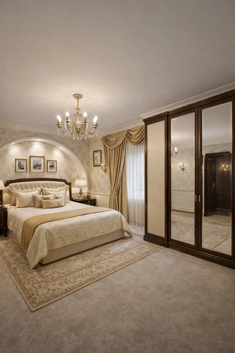 Дизайн интерьера в стиле Классика — Спальня от нейросети RoomGPT