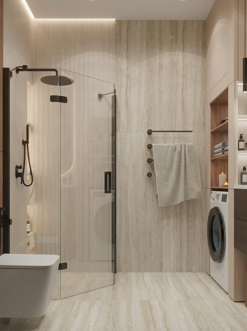 Дизайн ванной в стиле Минимализм — фото интерьера от нейросети RoomGPT