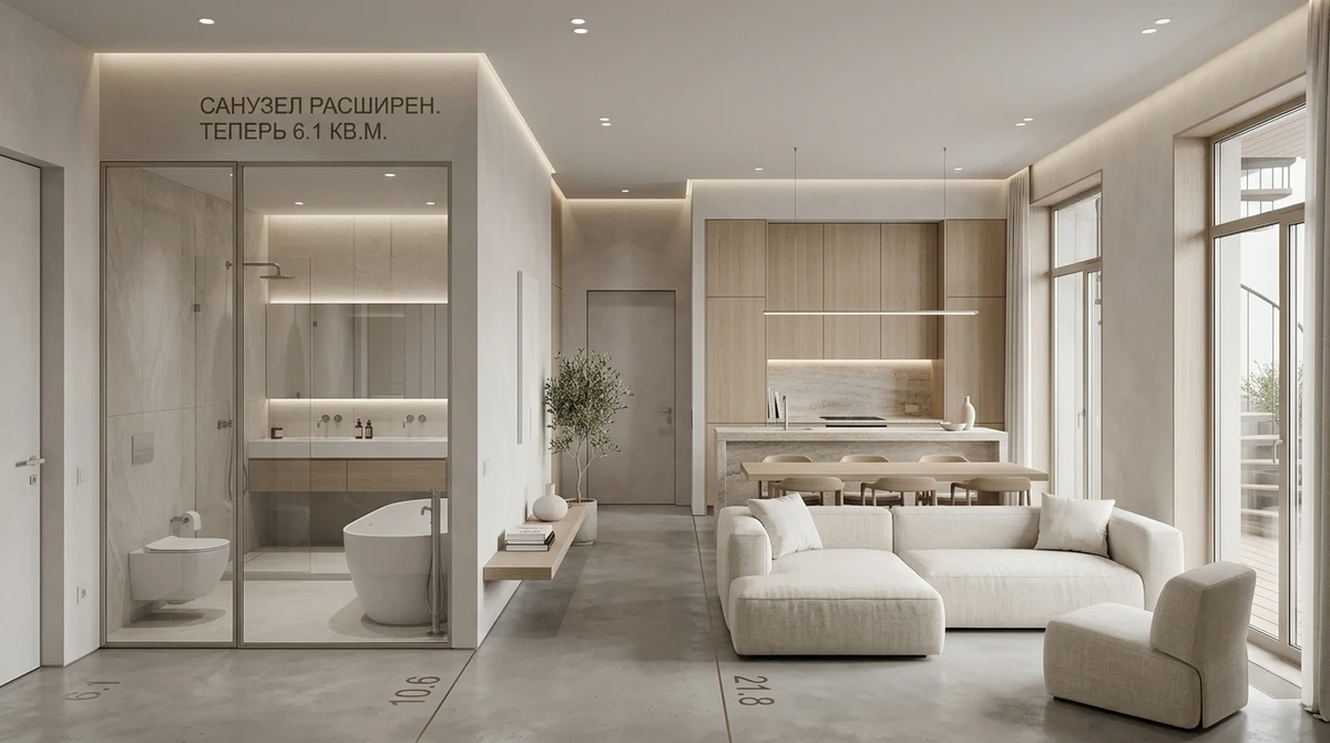 Дизайн гостиной в стиле Минимализм — фото интерьера от нейросети RoomGPT