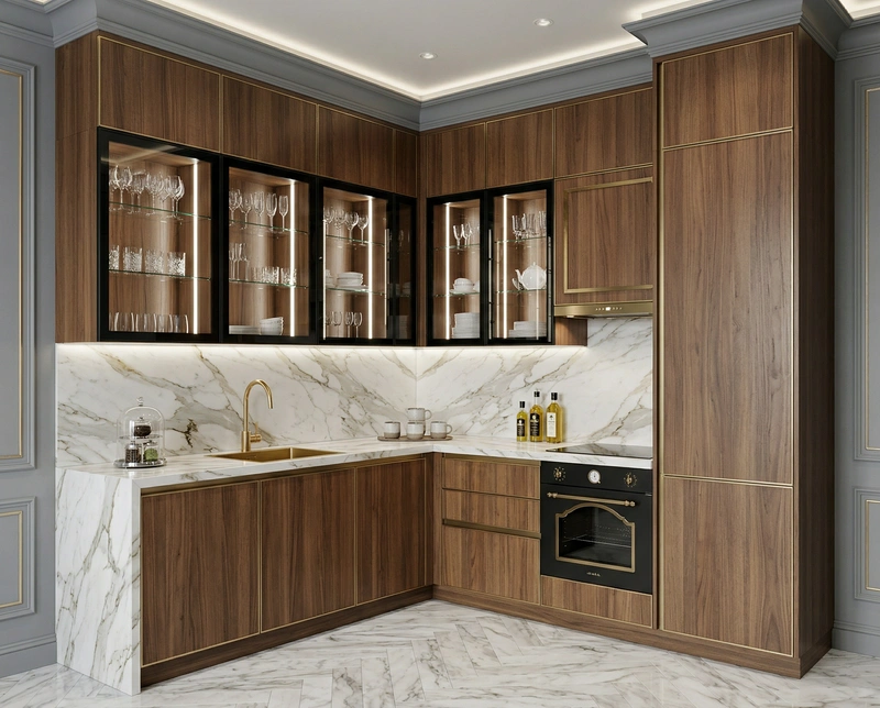 Дизайн интерьера в стиле Классика — Кухня от нейросети RoomGPT