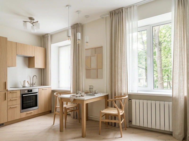 Дизайн интерьера в стиле Сканди — Гостиная от нейросети RoomGPT