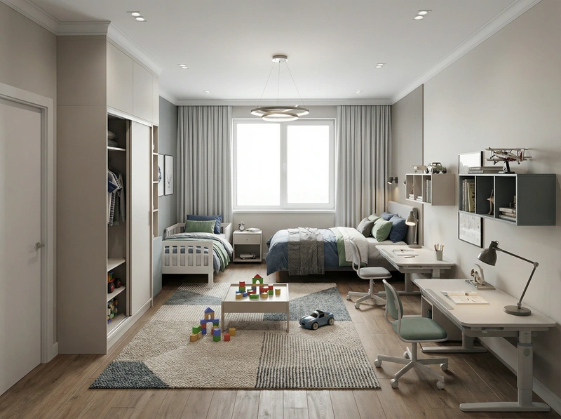 Дизайн интерьера в стиле Контемпорари — Детская от нейросети RoomGPT