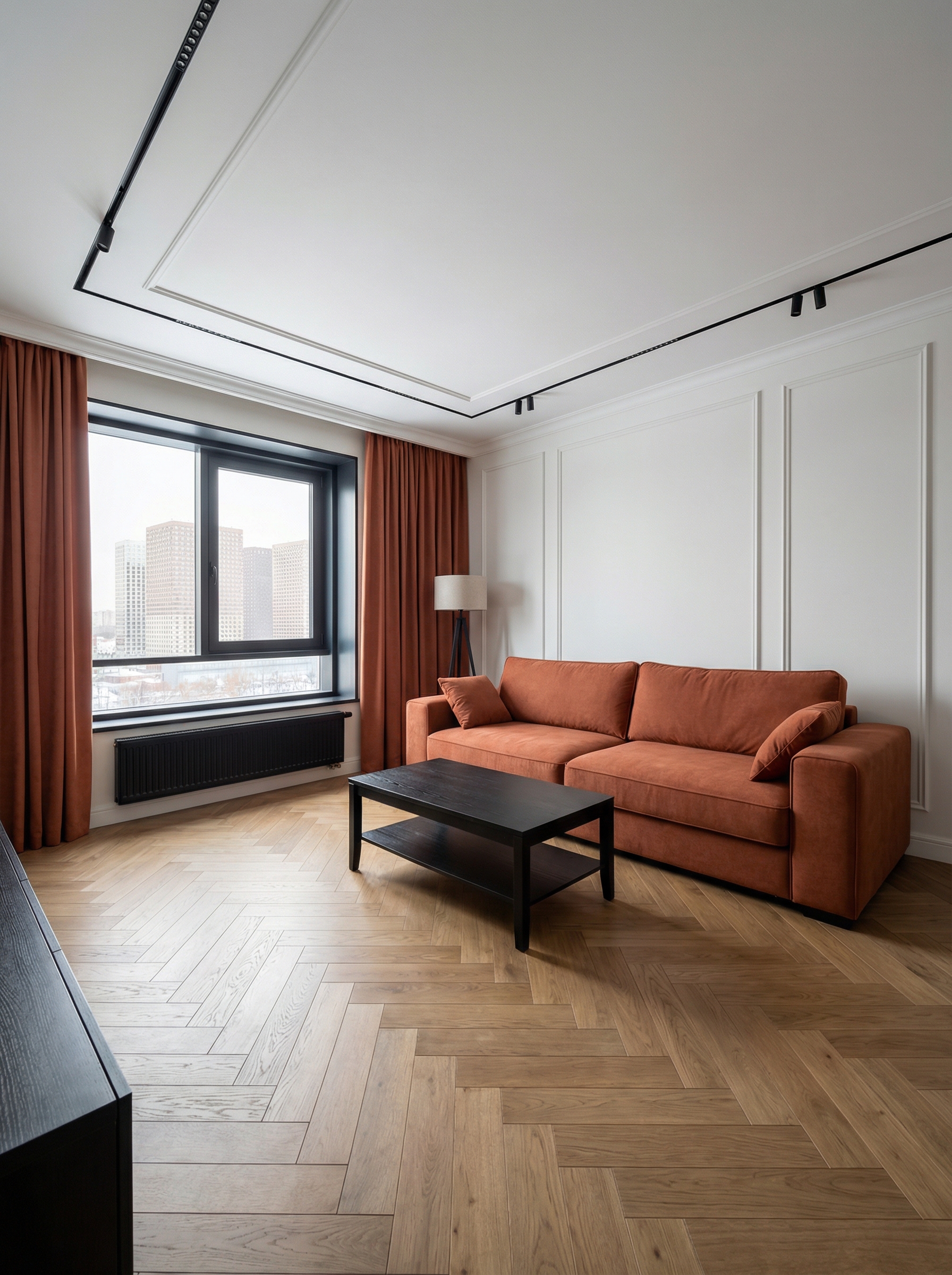 Дизайн гостиной в стиле Контемпорари — фото интерьера от нейросети RoomGPT