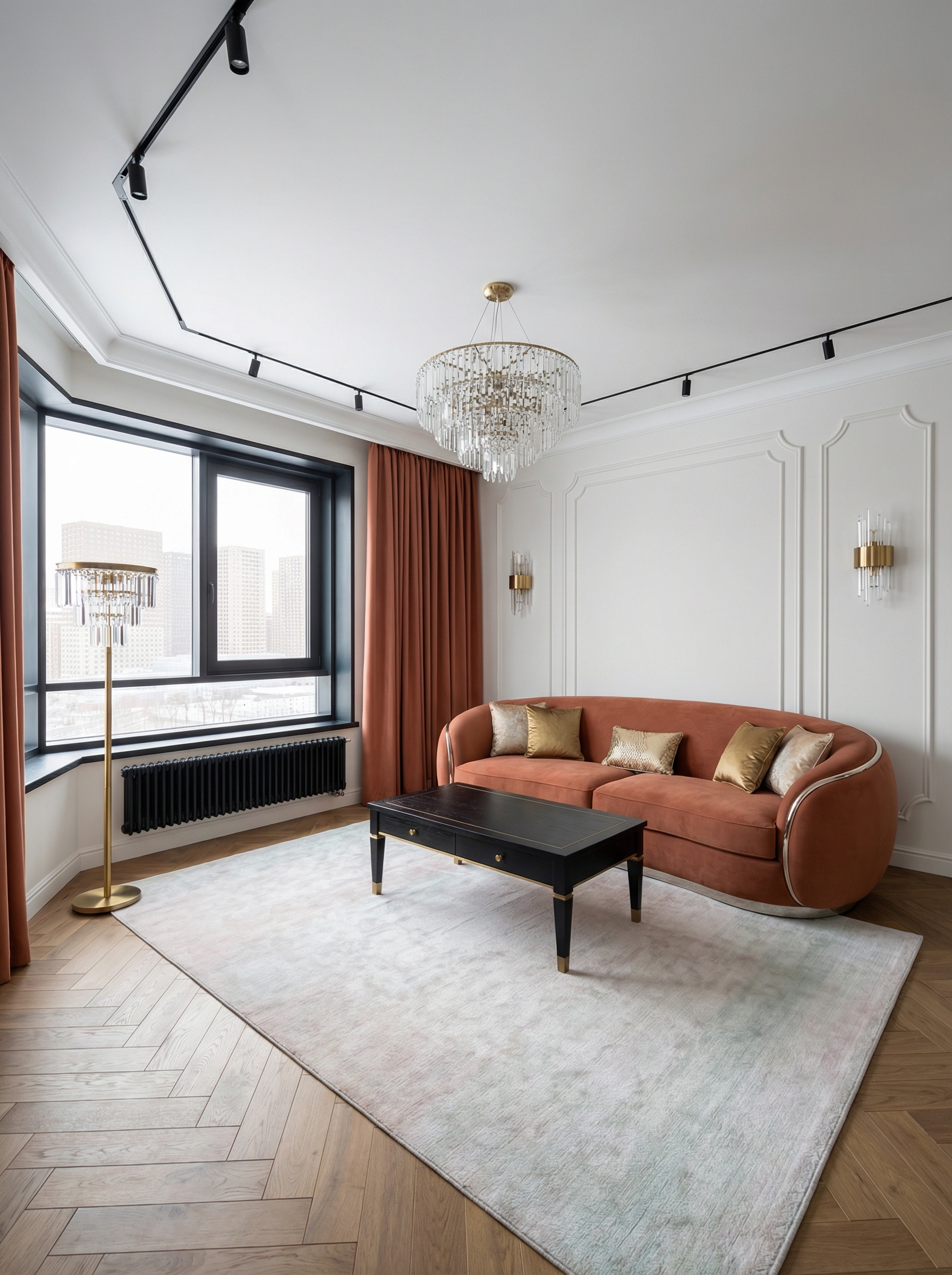 Дизайн гостиной в стиле Неоклассика — фото интерьера от нейросети RoomGPT