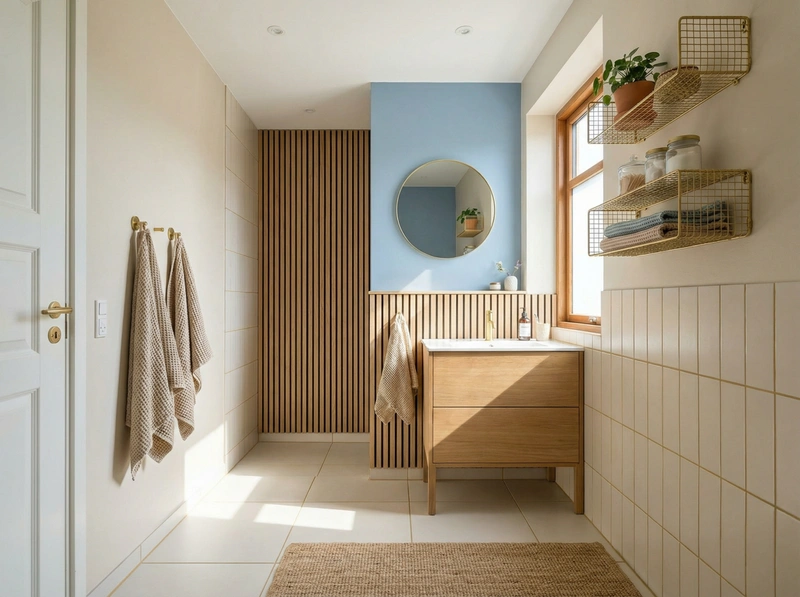 Дизайн интерьера в стиле Хюгге — Ванная от нейросети RoomGPT