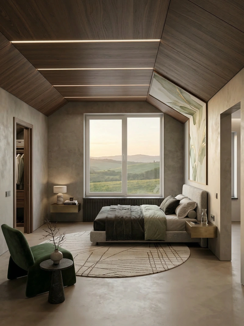 Дизайн интерьера в стиле Минимализм — Спальня от нейросети RoomGPT