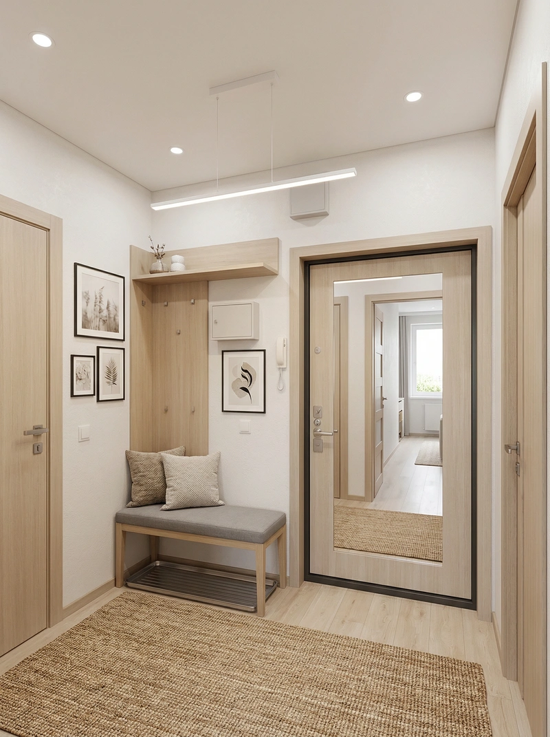 Дизайн интерьера в стиле Сканди — Прихожая от нейросети RoomGPT