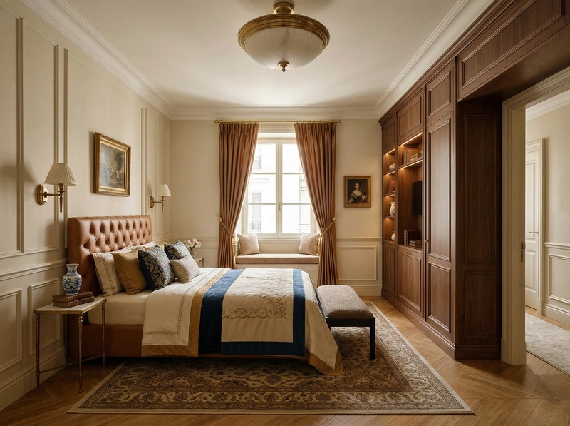 Дизайн интерьера в стиле Классика — Спальня от нейросети RoomGPT