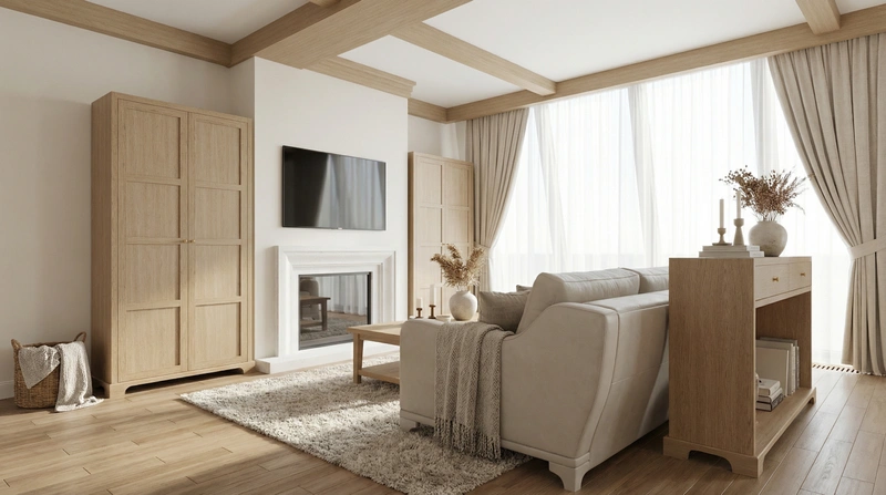 Дизайн интерьера в стиле Хюгге — Гостиная от нейросети RoomGPT