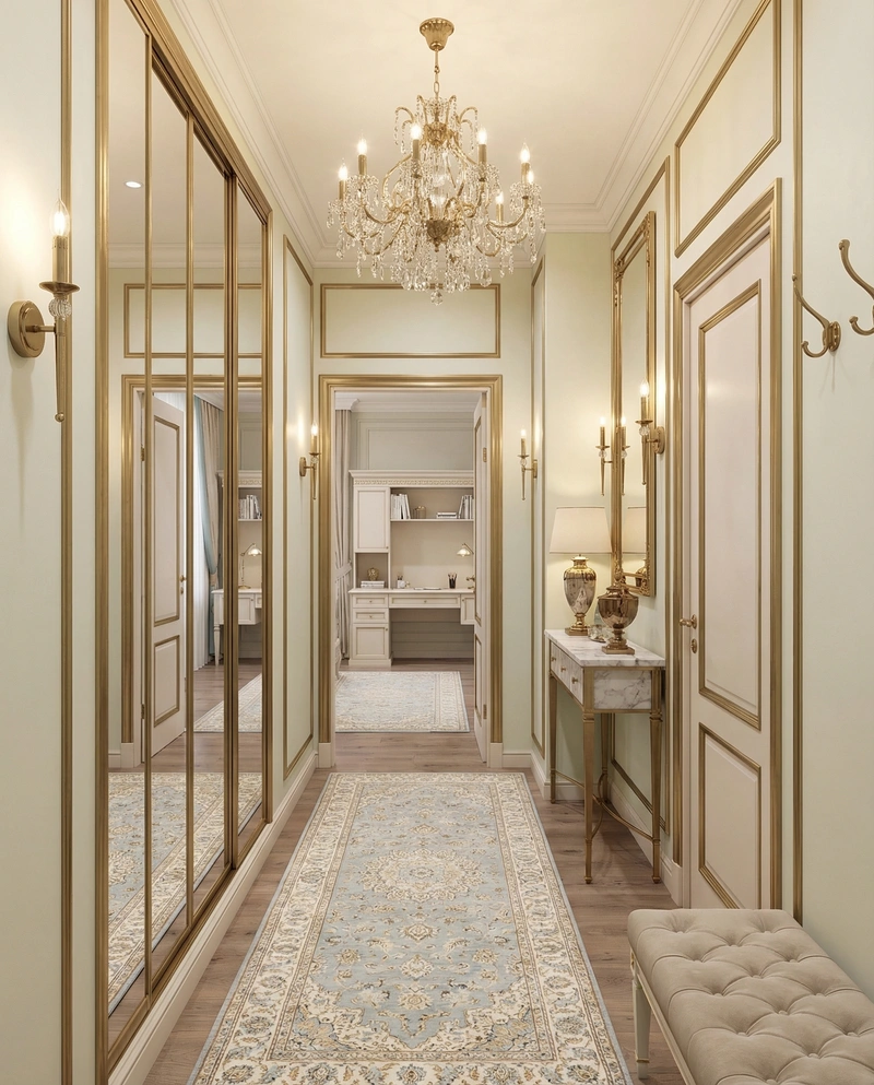 Дизайн интерьера в стиле Неоклассика — Прихожая от нейросети RoomGPT