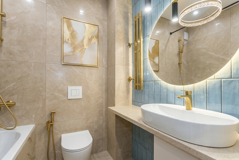 Дизайн ванной в стиле Сканди — фото интерьера от нейросети RoomGPT