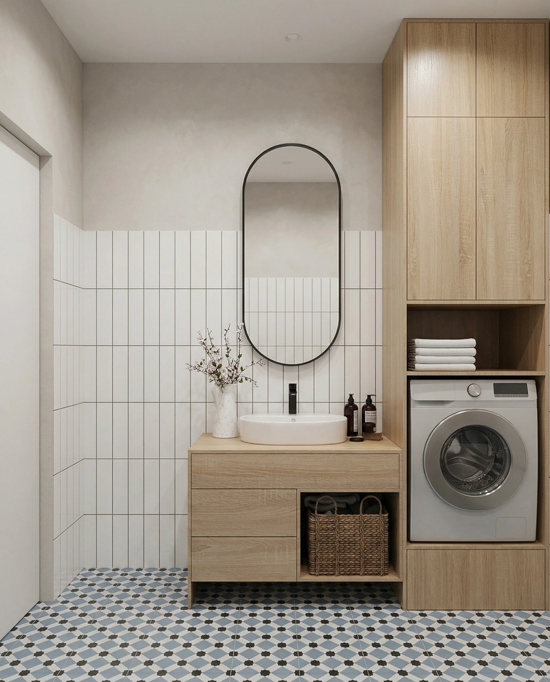 Дизайн ванной в стиле Без стиля — фото интерьера от нейросети RoomGPT