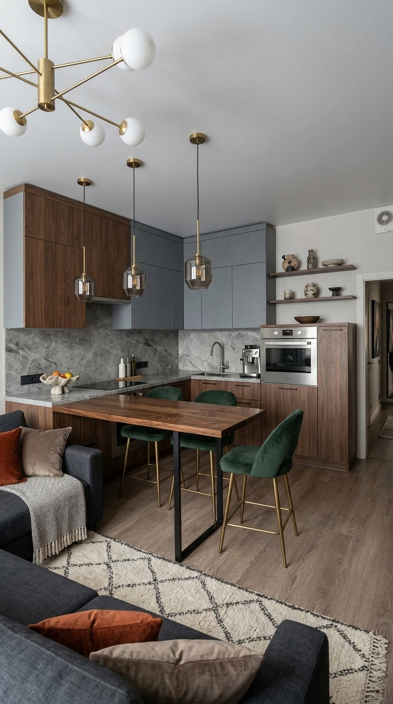 Дизайн гостиной в стиле Контемпорари — фото интерьера от нейросети RoomGPT