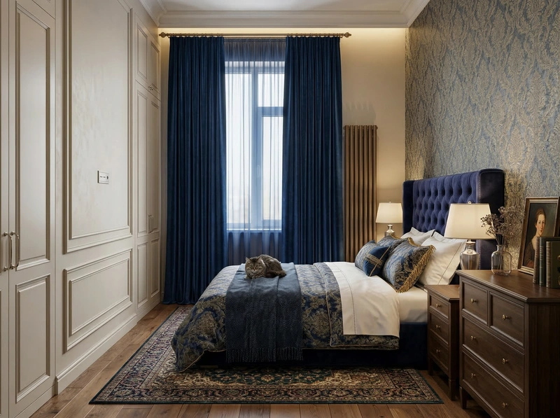 Дизайн интерьера в стиле Классика — Спальня от нейросети RoomGPT
