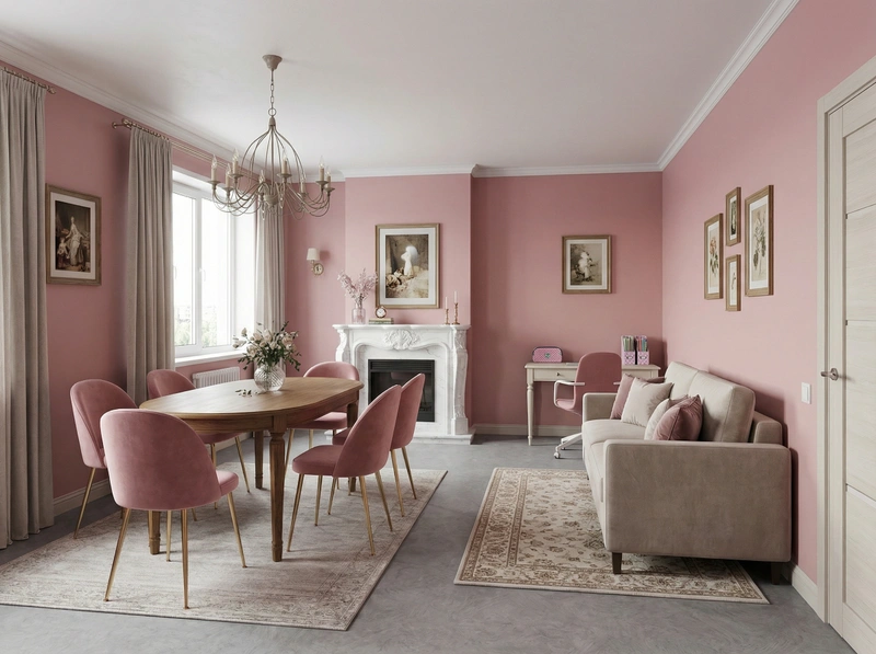 Дизайн интерьера в стиле Классика — Гостиная от нейросети RoomGPT