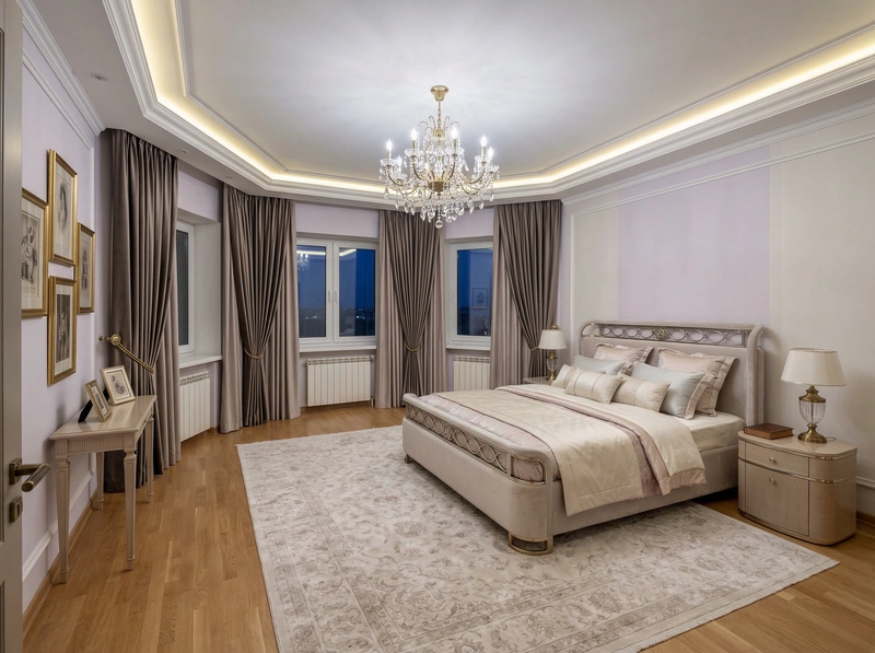 Дизайн интерьера в стиле Неоклассика — Спальня от нейросети RoomGPT